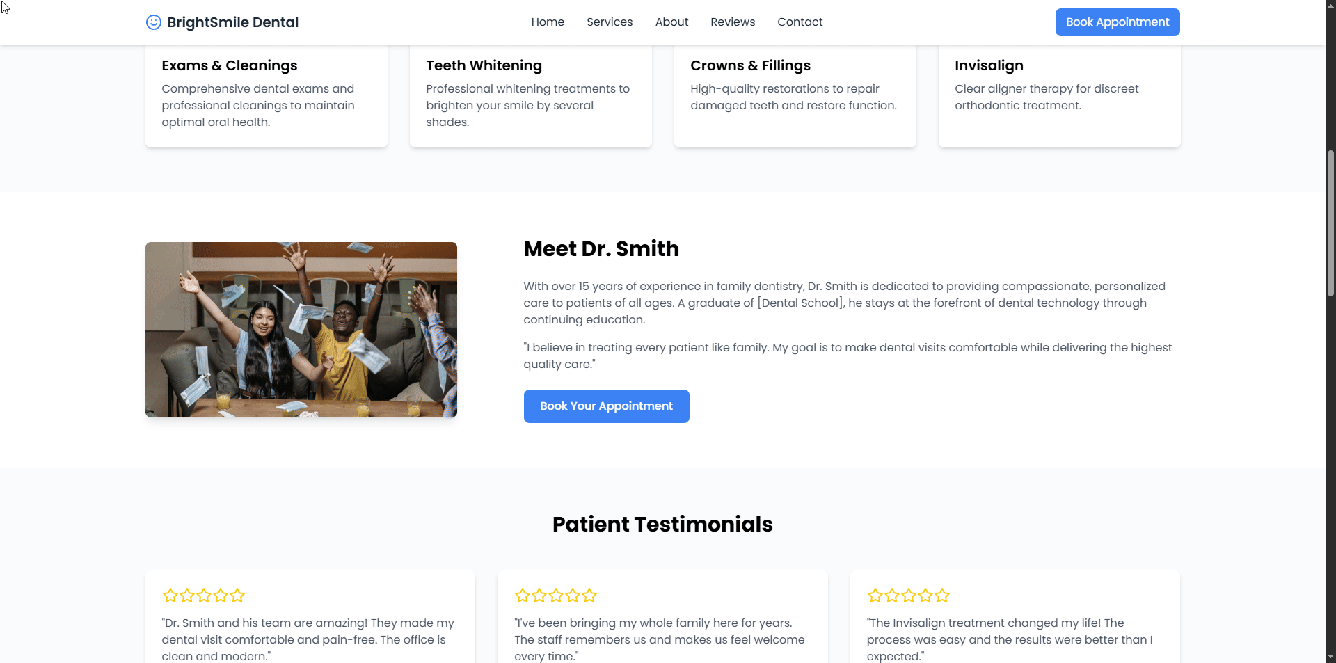 Dental Website Animation